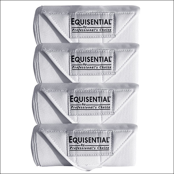 White Professionals Choice Horse Equisential Standing Bandages Leg Set Of 4