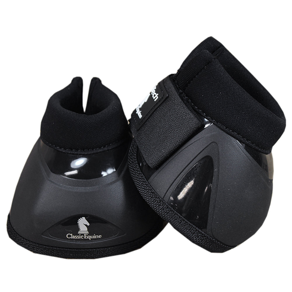 Large Classic Equine Western Horse Pro Tech No Turn Bell Boot Black