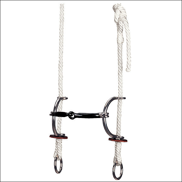 Weaver Leather Tack Gag Bridle With Smooth Sweet Iron Snaffle Sliding Horse Bit