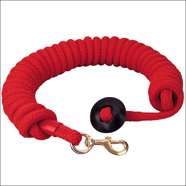 Red 3/4X25Ft Weaver Cotton Lunge Line Horse Rubber Stopper Brass Snap