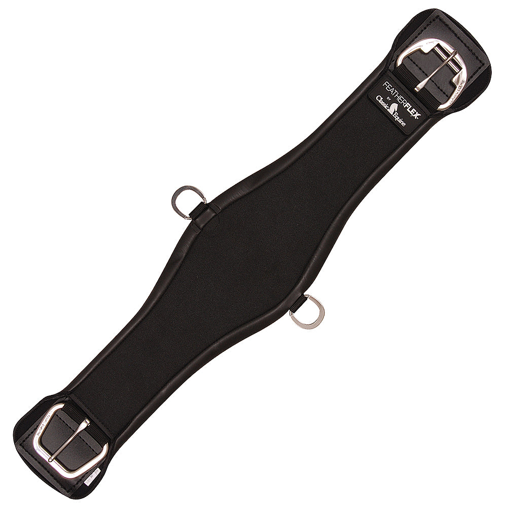 32 In. Black Classic Equine Featherflex Roper Cinch Girth Horse