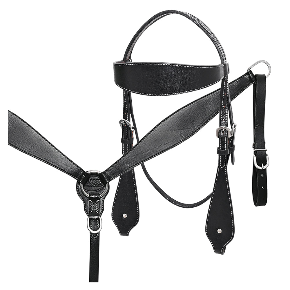 HILASON Western Horse Headstall Breast Collar Set Tack Genuine American Leather | For Horses Headstalls