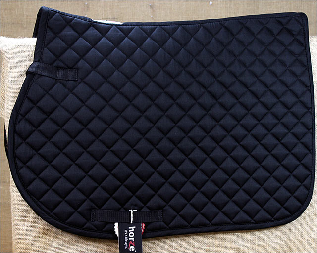 Pony Horze Chooze Allround Horse Cotton English Saddle Foam Polyfill Pad Black