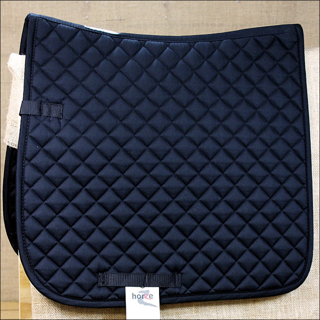 Pony Size Black Horze Prinze Dressage English Cotton Foam Saddle Pad Horse