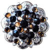 HILASON Western Screw Back Concho Black Brown Crystal Saddle and Color | Belt Slotted Conchos