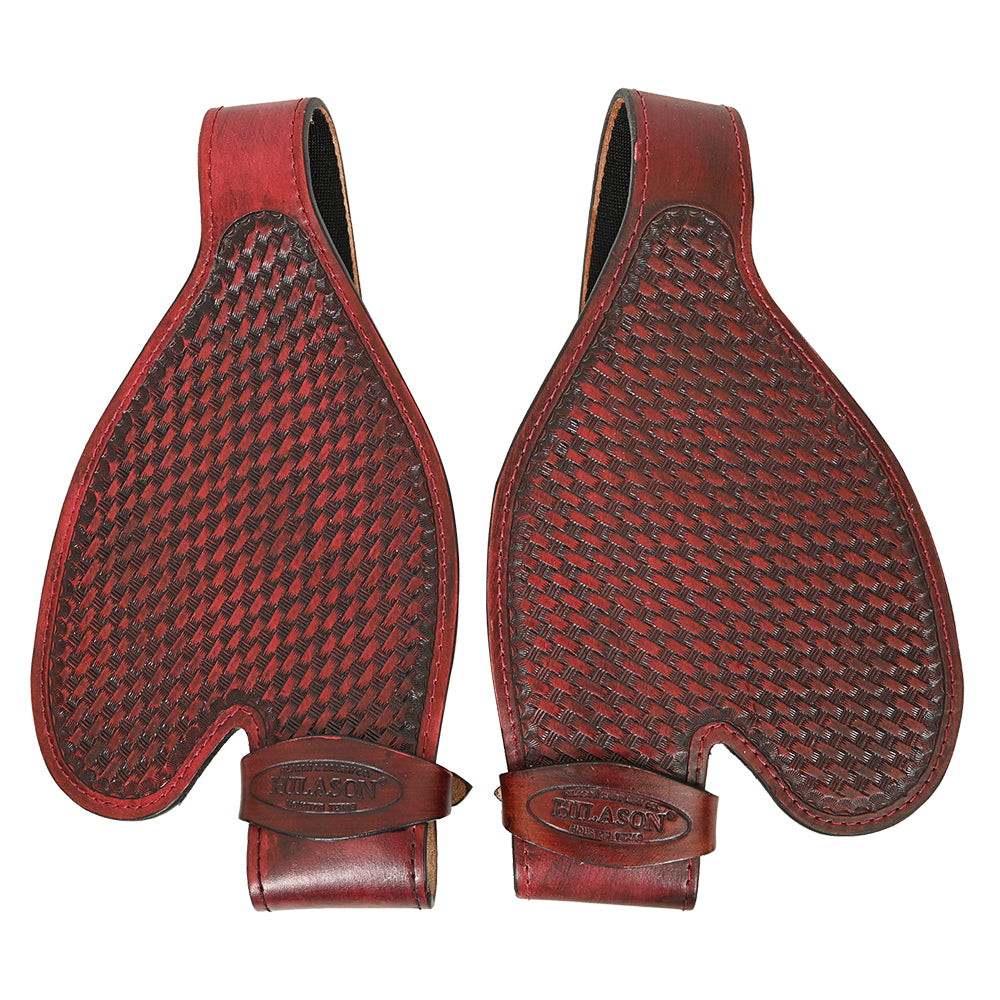 HILASON Replacement Youth Fenders Short Western Saddle Mahogany | Leather Fender | Fender saddles | Saddle Fenders Replacement | Saddle Leather Fender| Fender for Horse Saddle