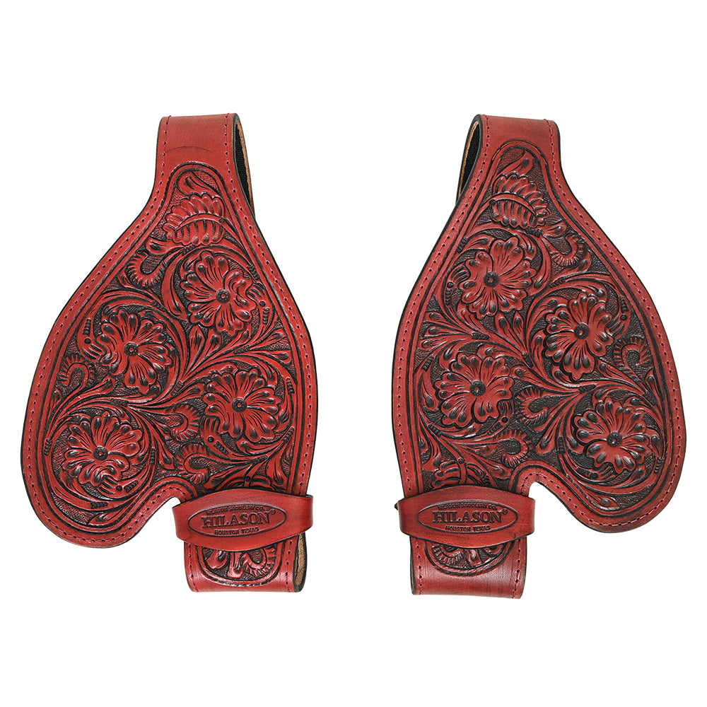 HILASON Replacement Youth Fenders Short Western Saddle Mahogany | Leather Fender | Fender saddles | Saddle Fenders Replacement | Saddle Leather Fender| Fender for Horse Saddle