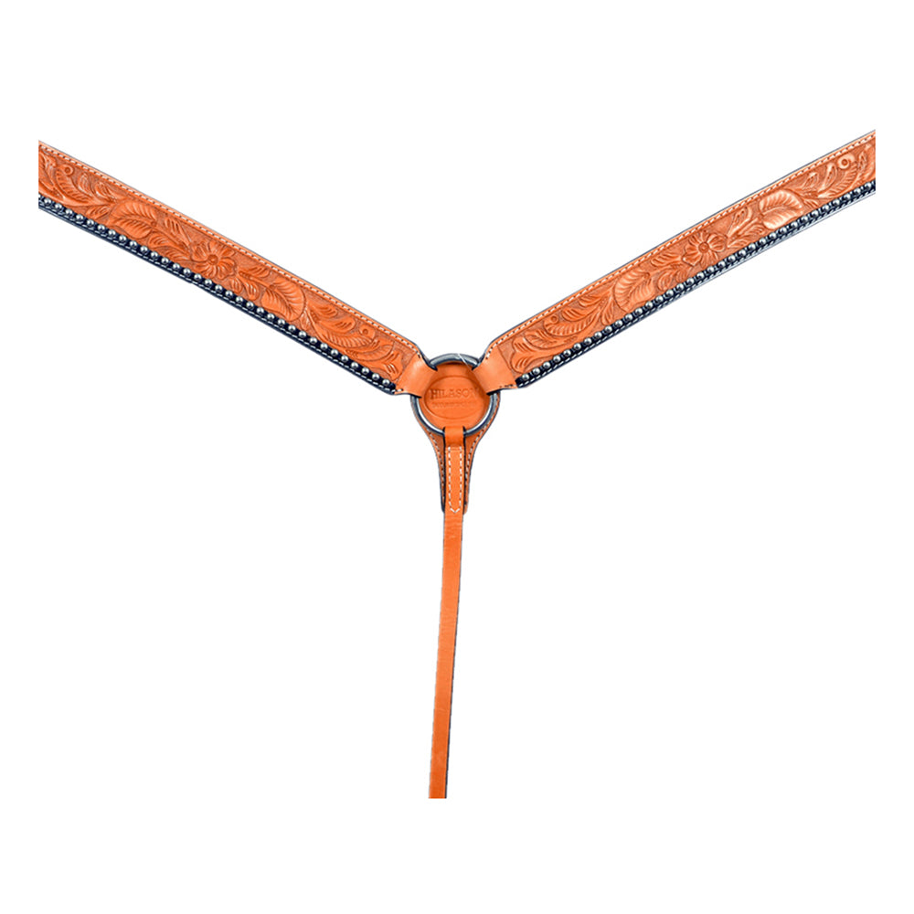 HILASON Western Horse Genuine Leather Headstall Breast Collar Saddle Tan