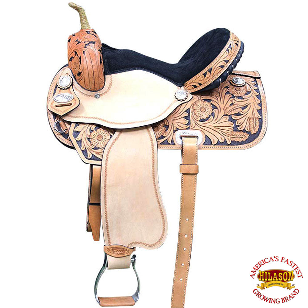 Flex Tree Western Horse Saddle American Leather Trail Barrel By Hilason