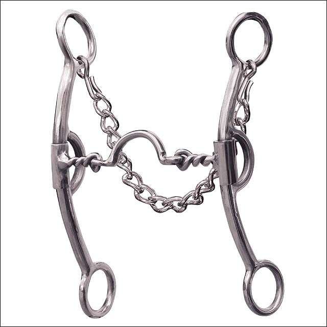 6.75" Professional Choice Derby Twisted Low Port Horse Curb Mouth Bit