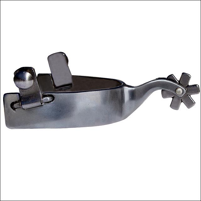 Professional Choice Polished Steel Western Cowhand Spurs 6 Point Rowel