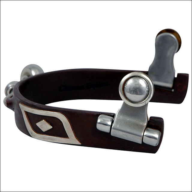 Large Classic Equine Horse Tack Diamond Design Spur Chubby Rowel