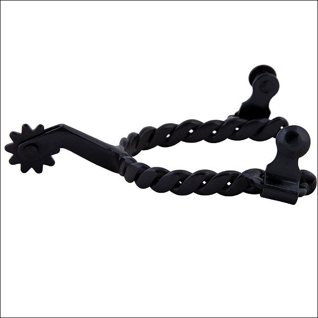 Hilason Black Steel Twisted Wire Men'S Spur