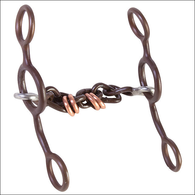 Hilason Brown Steel Chain Horse Tack Gag Bit 6" Cheeks