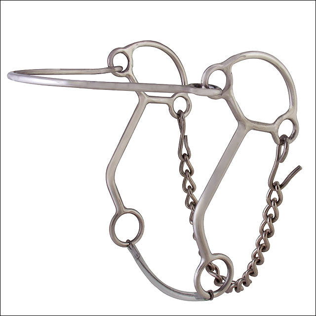 7 Inch Hilason Western Stainless Steel Iron Nose Hackamore Horse Bit
