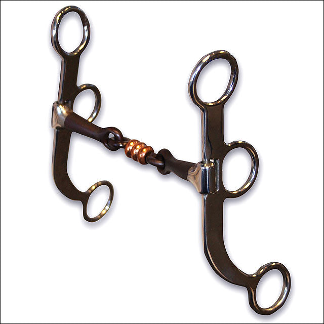 Professional Choice Bob Avila Training Three Piece Copper Roller Horse Mouth Bit