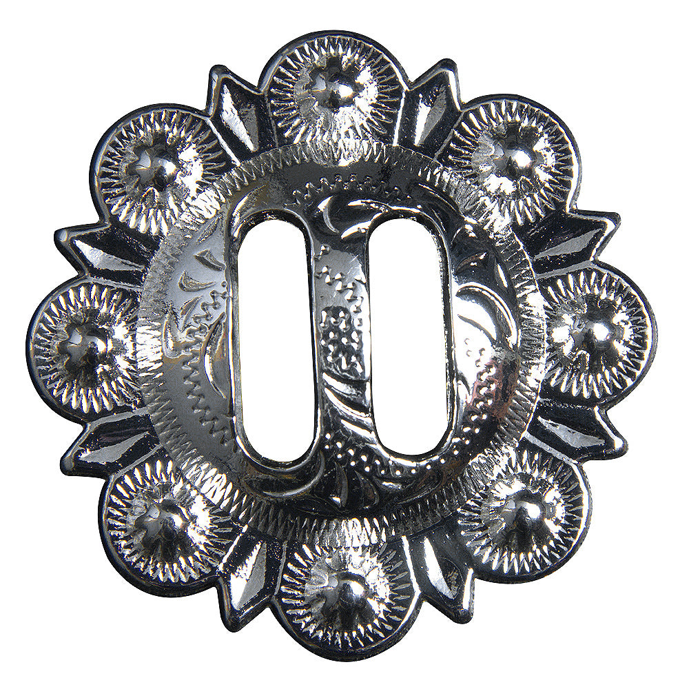 HILASON Western Screw Back Concho 1.5 In Slotted Bright Silver Saddle Cowgirl | Belt Conchos