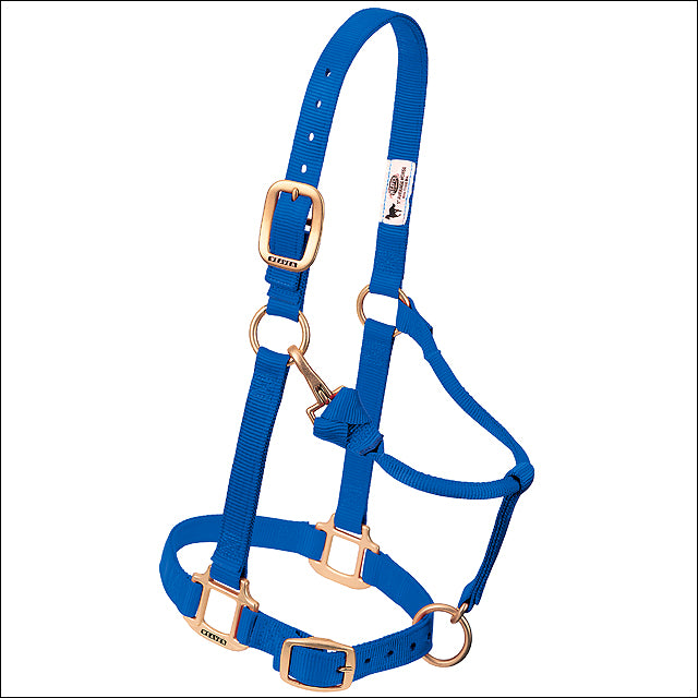 Blue Weaver Original Adjustable Chin Throat Snap Horse Halter 3/4" Suckling
