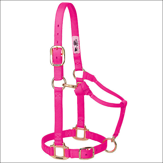 Diva Pink Weaver Original Adjustable Chin Throat Snap Halter 3/4" Weanling Pony