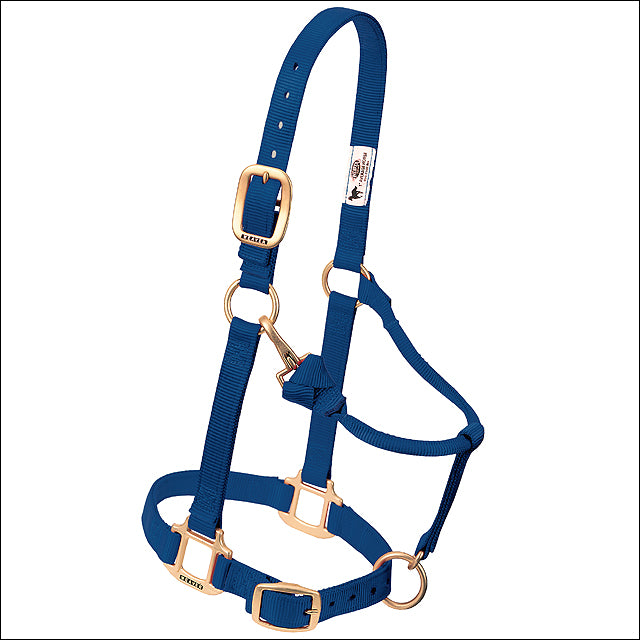 Navy Weaver Original Adjustable Chin Throat Snap Halter 3/4" Weanling Pony