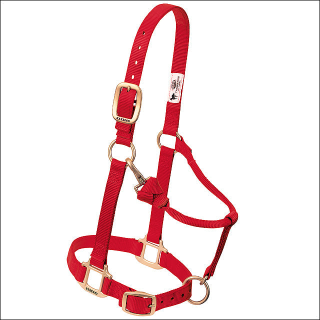 Red Weaver Original Adjustable Chin Throat Snap Halter 3/4" Weanling Pony
