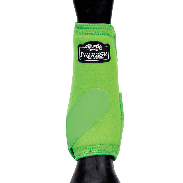 Small Weaver Prodigy Neoprene Horse Front Protective Athletic Boots Pair Lime