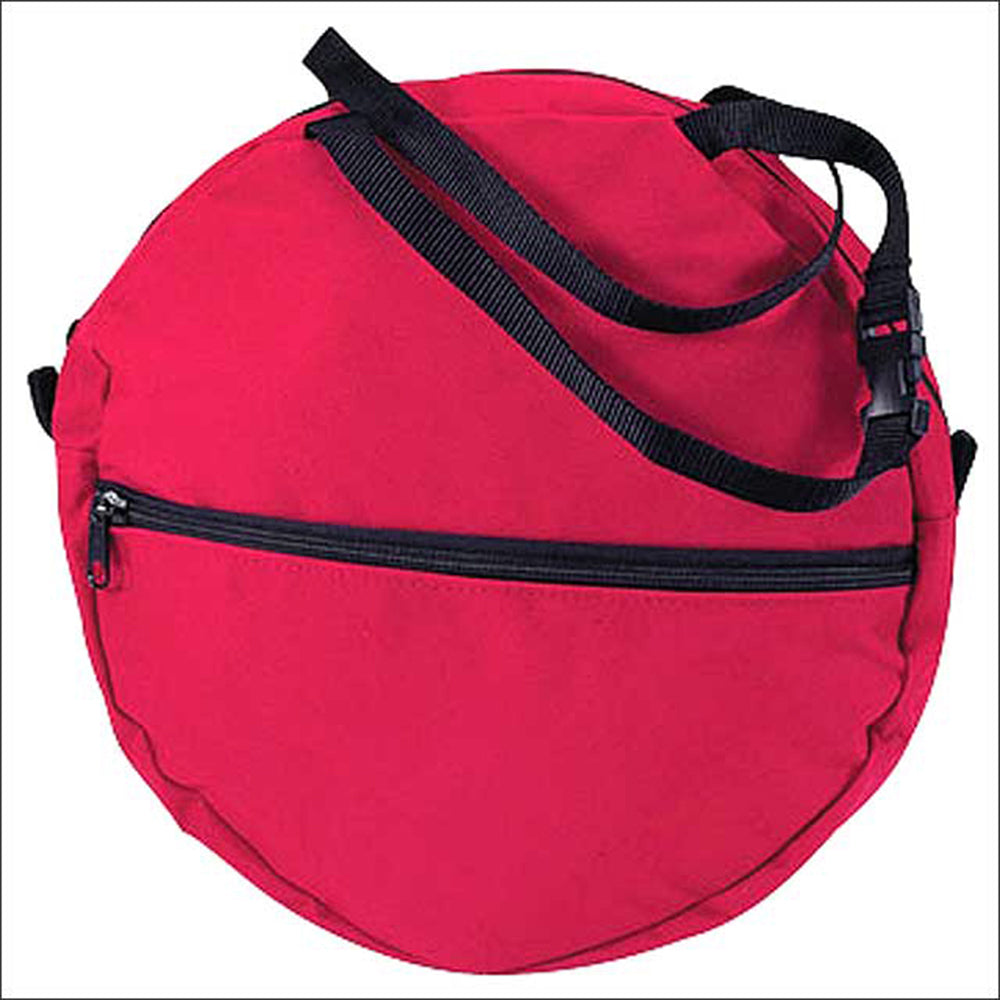 HILASON 600D Poly Kids Rope Bag Red | Durable Round Storage Zipper Pocket & Adjustable Strap Children’s Rodeo Practice Gear
