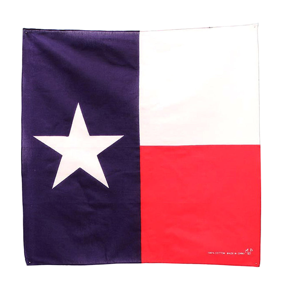 M&F Western 100% Cotton Blend Texas Flag Unisex Bandana 22" X