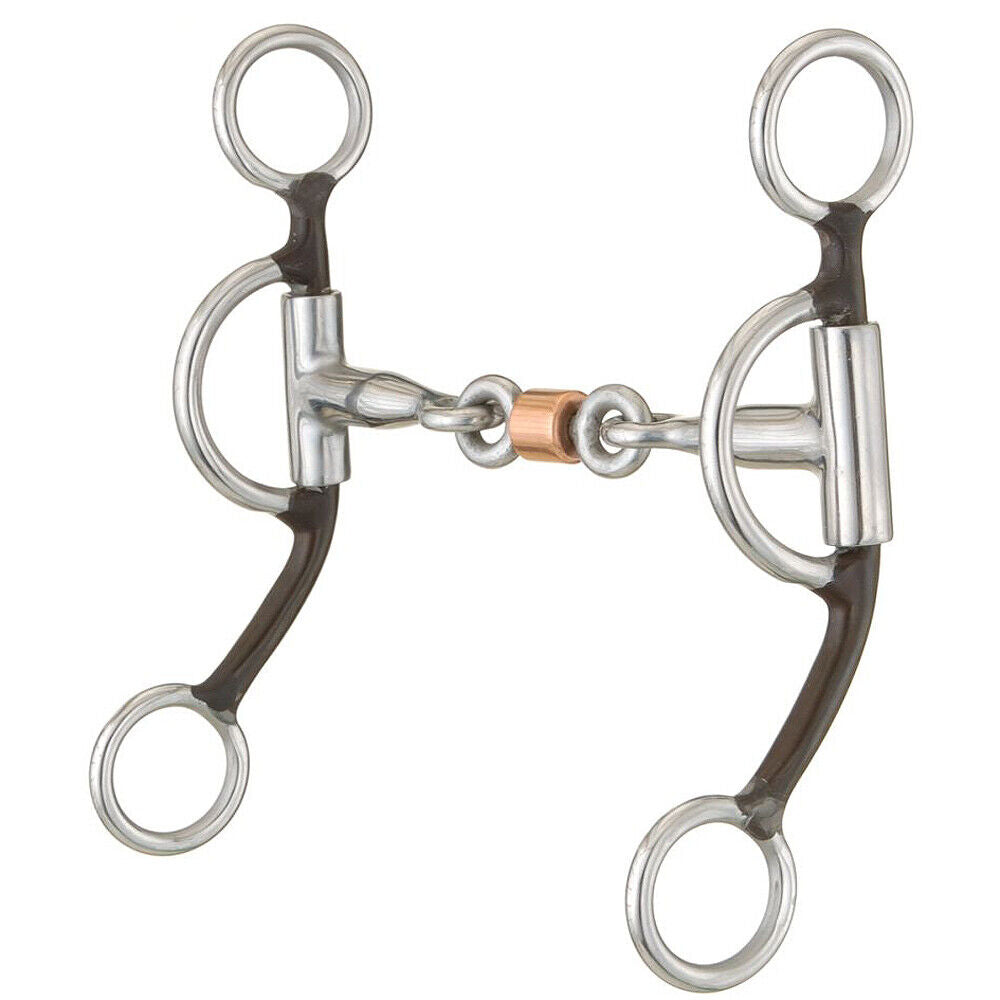 6 1/2 In Shank Tough 1 Kelly Silver Star 3 Piece Dogbone Roller Horse Bit