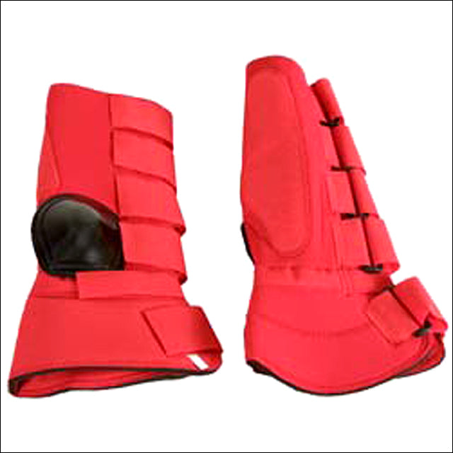 Large Hilason Western Horse Tack 4 In 1 Leg Combo Boots Red