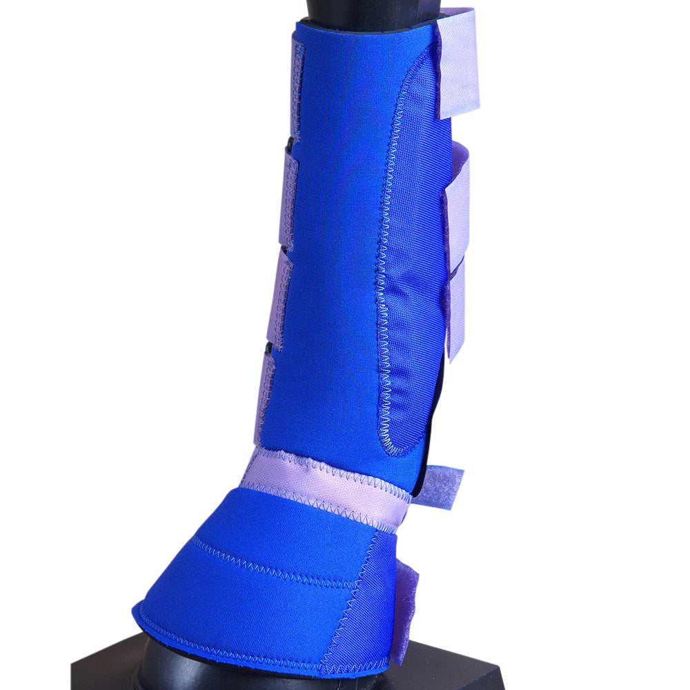 Medium Hilason Western Horse Tack 4 In 1 Leg Combo Boots Blue