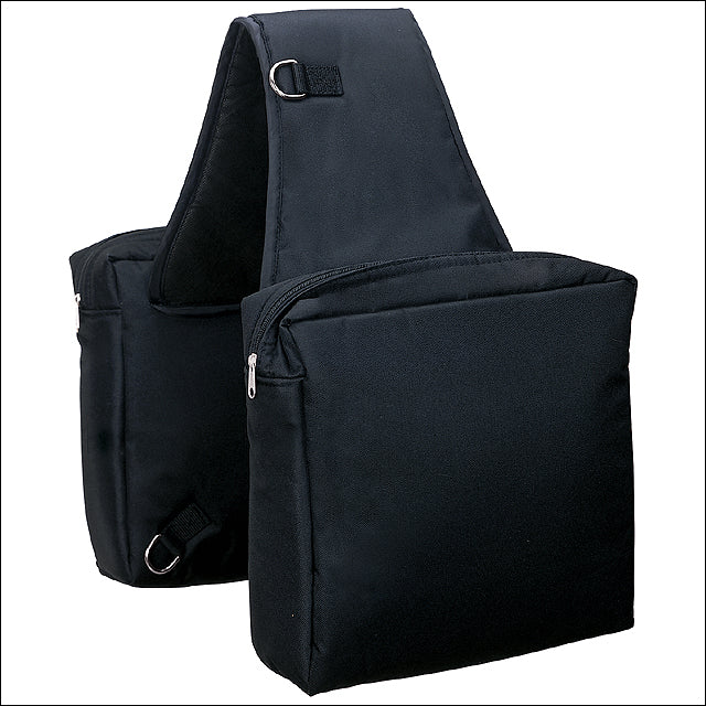Weaver Heavy Duty Durable Nylon Saddle Bag Zip Closure Np Hardware Black