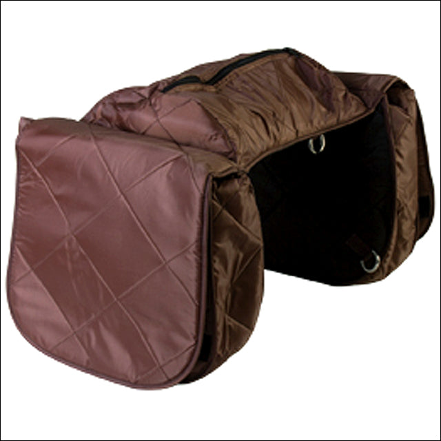 Hilason Western Tack Horse Brown Nylon Saddle Bags 210D
