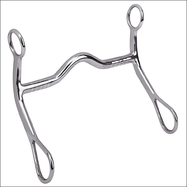 6-1/2" Weaver Leather Western Horse Ss Mouth Draft Bit W/ Copper Inlay