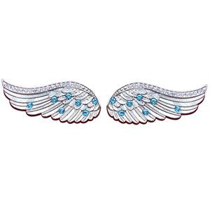 HILASON Screw Back Concho Angel Wings Bling Nickel Plated Saddle Color | Bridle Conchos Slotted
