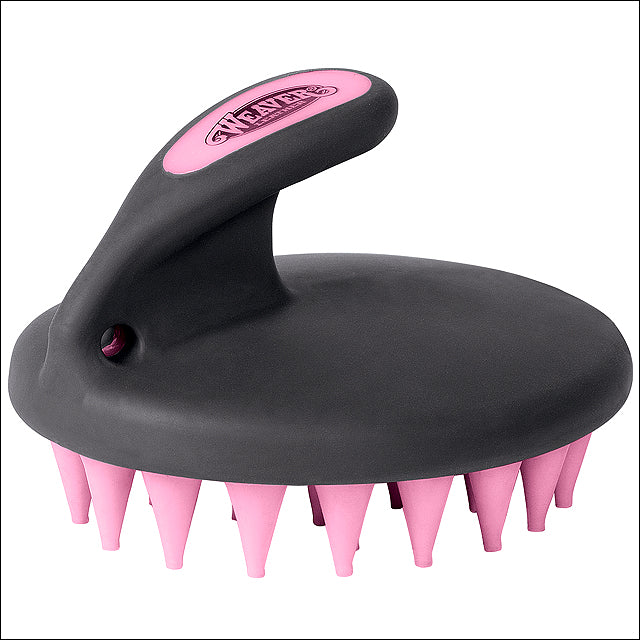 Weaver Leather Palm Held Coarse Horse Curry Comb W/ Large Rubber Bristles Gray