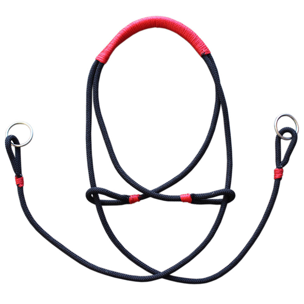 Hilason Bitless Bridle Hackamore Bosal Horsemanship Equestrian Horse Tack Red