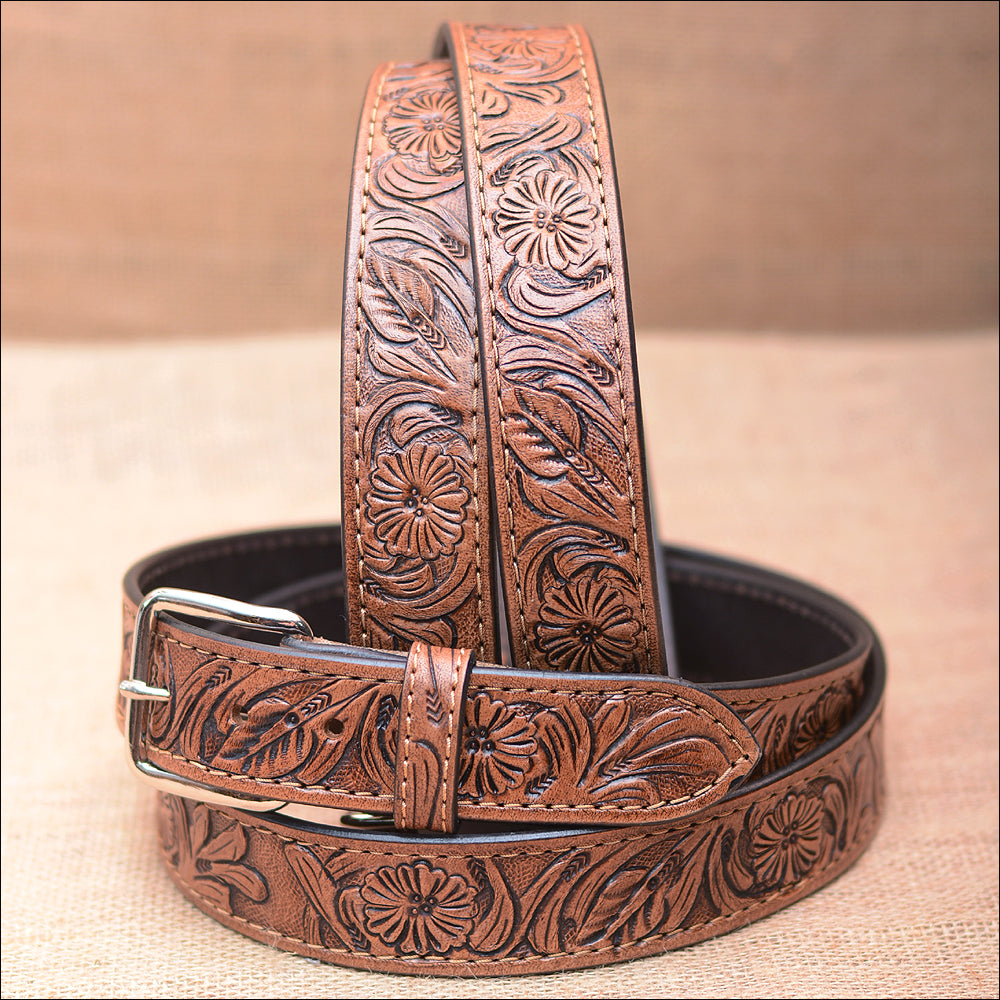 Hilason Hand Made Heavy Duty Buffalo Hide Leather Stiched Belt