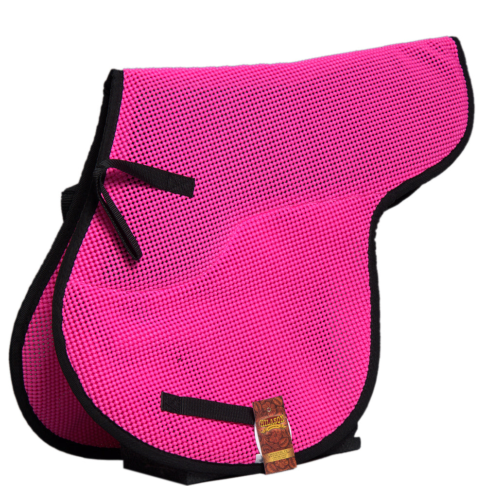 22 Inch Hilason Western Tack Horse Vented Pvc English Saddle Pad Pink