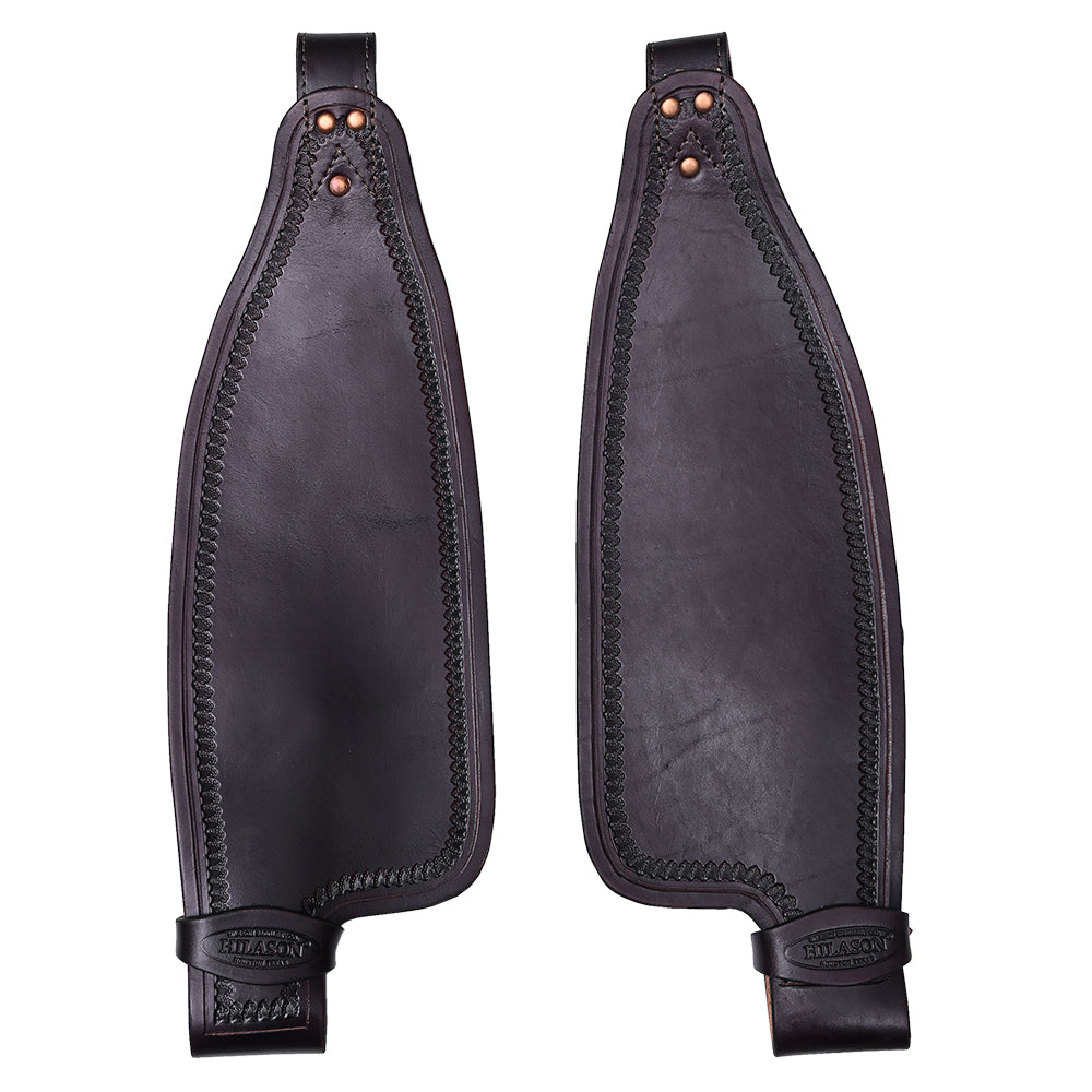 HILASON Leather Saddle Replacement Fender Pair with Hobble Straps Adult Dark Brown | Leather Fender | Fender saddles | Saddle Fenders Replacement | Saddle Leather Fender| Fender for Horse Saddle
