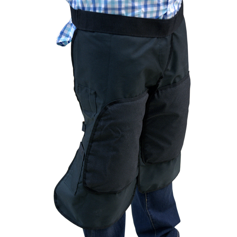 Hilason Western 26"X16" Cordura Leather Farrier Apron Synth 2 Magnets Black