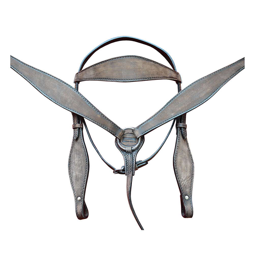HILASON Western Horse Headstall Breast Collar Set Tack Genuine American Leather | For Horses Headstalls