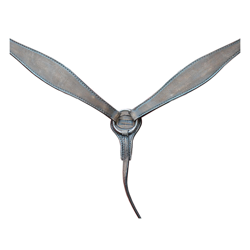 HILASON Western Horse Headstall Breast Collar Set Genuine American Leather Plain Rough Out Dark Brown | For Horses Headstalls