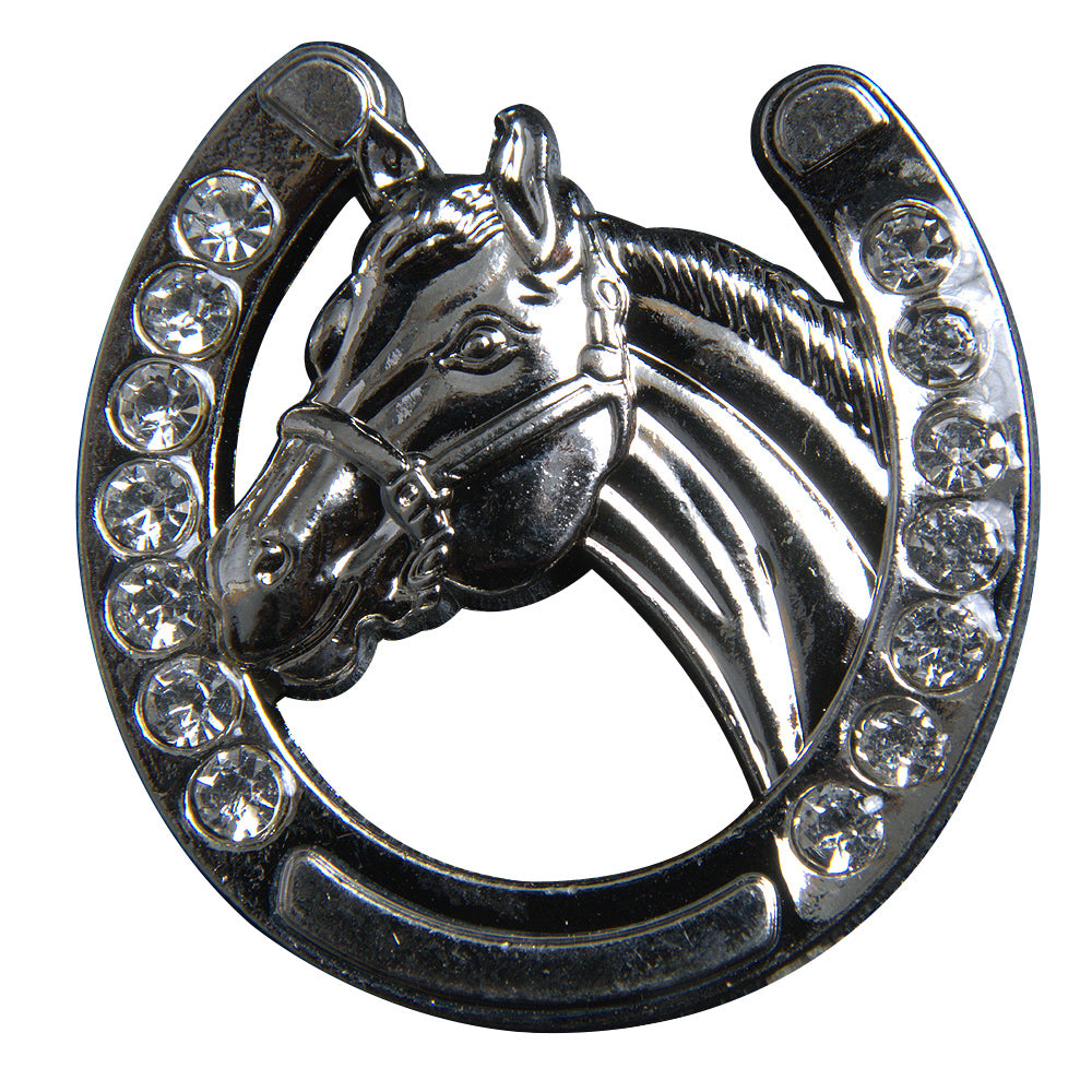 HILASON Horseshoe Silver Concho Saddle Headstall Tack Cowgirl Horse, Color | Bridle Conchos Slotted
