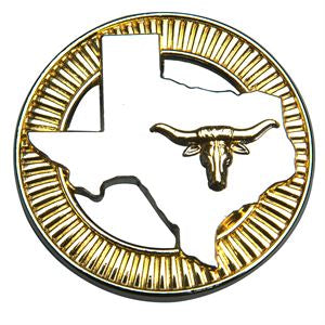 HILASON Screw Back Concho Texas Longhorn Gold Round Saddle Silver, Golod Color | Bridle Conchos Slotted