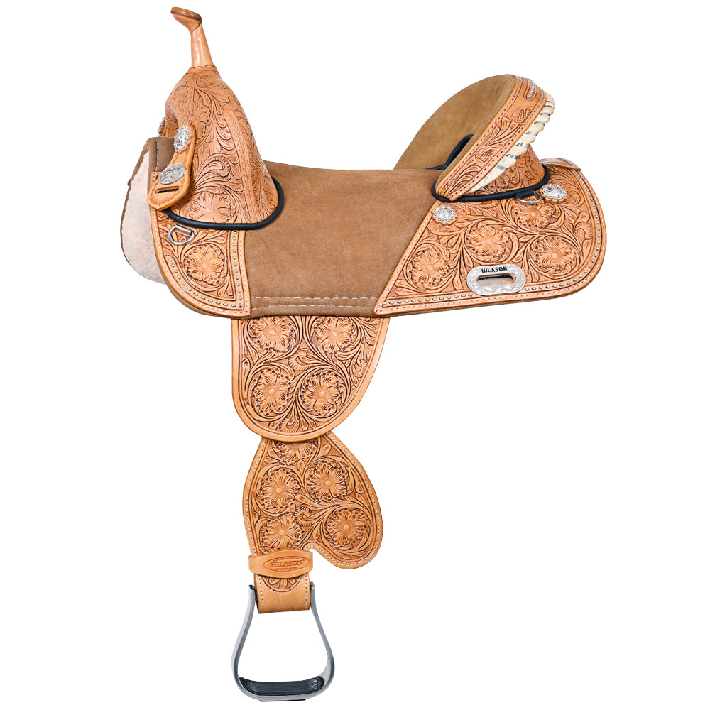 Western Horse Saddle Treeless Trail Barrel Leather