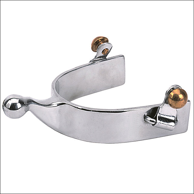 Weaver Mens 21St Century Horse Riding Steel Spurs W/ 1" Shank Band Knob End