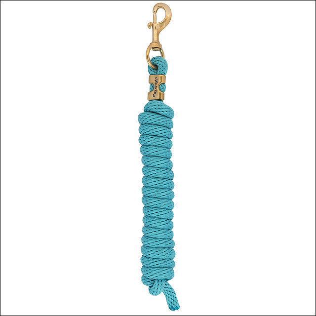 5/8" X 8' Weaver Polypropylene Soft Lead Rope W/ Solid Brass 225 Snap Turquoise
