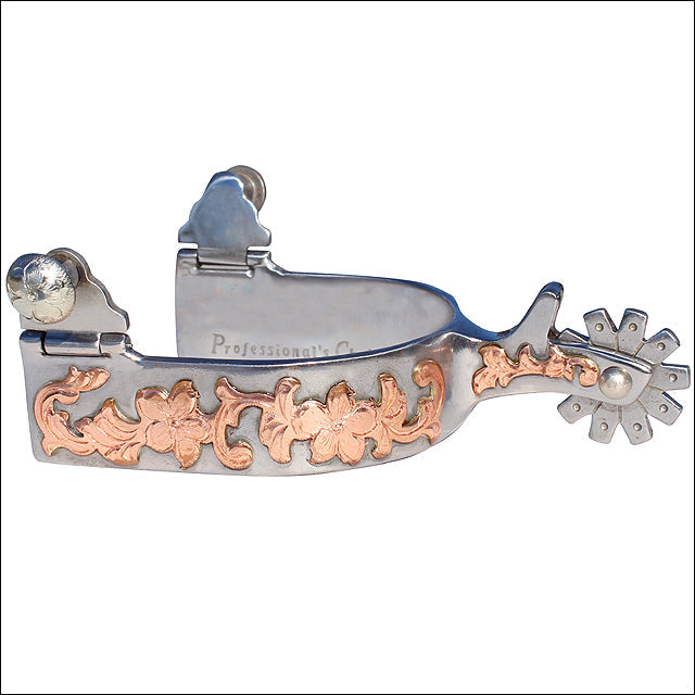 1" Band Professional Choice Cowboy Horse Riding All Around Copper Spurs Pair