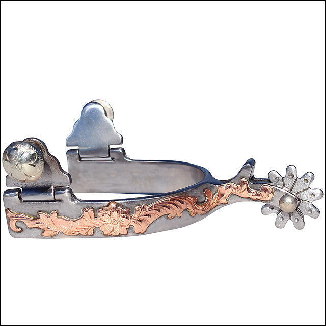 1" Band Professional Choice Horse Riding Roping Spur W/ Copper Pair